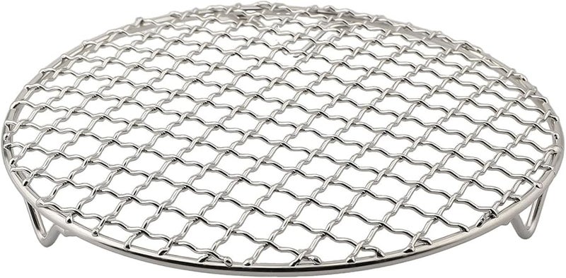 20 سم رف طبخ دائري من الفولاذ المقاوم للصدأ للخبز والتبخير والشوي وقلاية الهواء وطنجرة الطبخ وآمن في الفرن وغسالة الصحون - Image 2